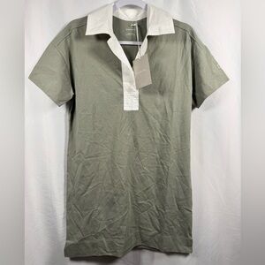 Everlane Women’s The Organic Cotton Short Sleeve Polo Mini Dress Fog XS